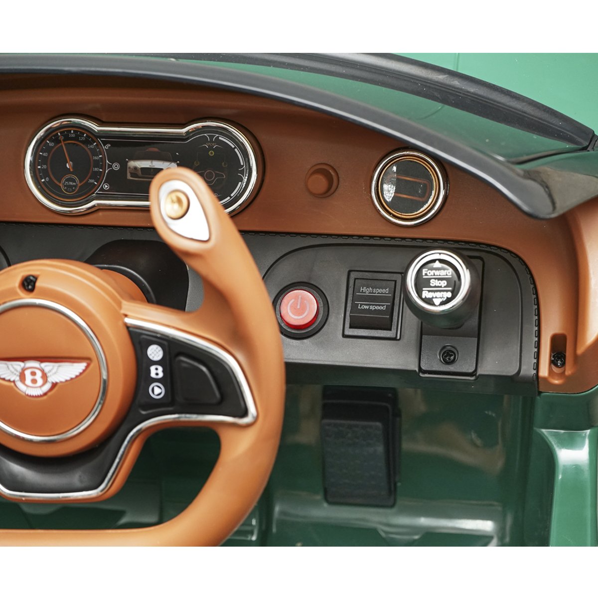 Masinuta electrica cu acumulator si telecomanda Bentley verde 6V/7Ah JE1166